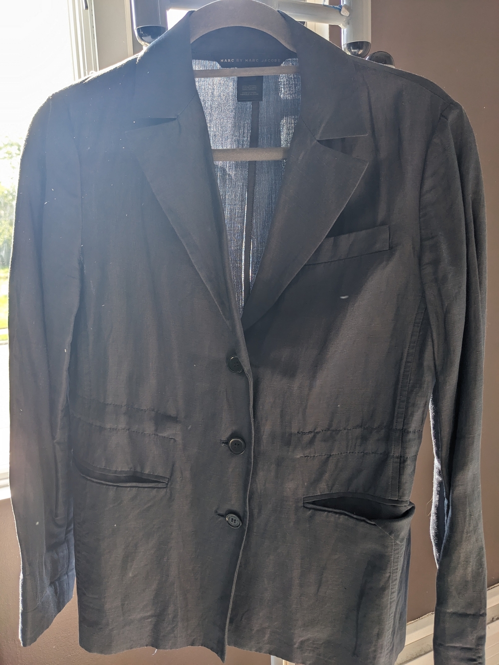 Woman's Linen Navy Blazer